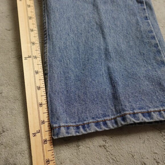 Vintage Levi's 505 Regular Fit Pants Men's 34X32 Blue Denim Straight Workwear - Picture 3 of 13